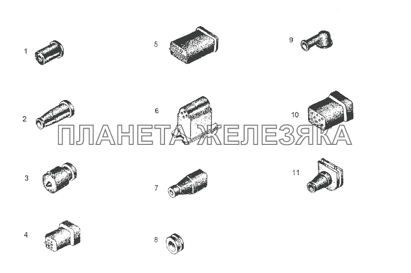 Резино-технические изделия электрооборудования МЗКТ-652511