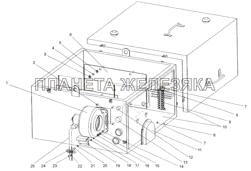 Контейнер аккумуляторной батареи 652511-3748002 МЗКТ-652511