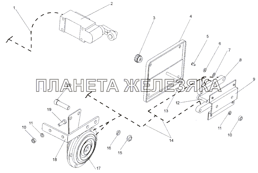 Установка электрооборудования на шасси 652511-3724580-10 и 652511-3724588 МЗКТ-652511