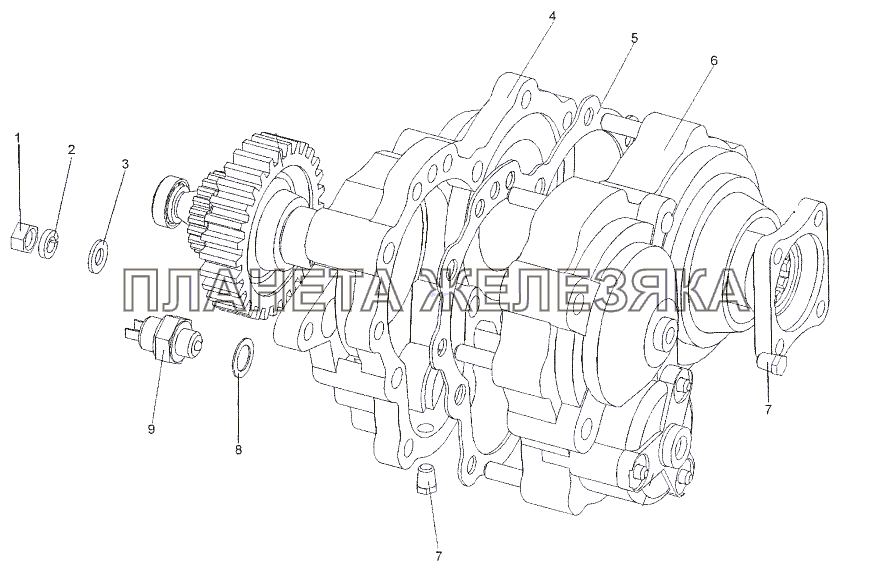 Коробка отбора мощности 75165-4201010 МЗКТ-652511