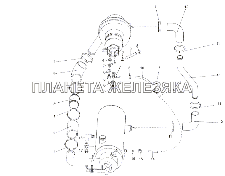 Подогреватель ПЖД 6527-1015005 МЗКТ-7402