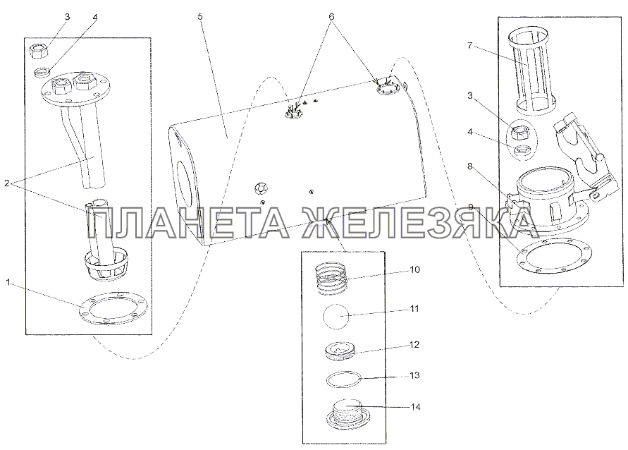 Бак топливный 7401-1102010 МЗКТ-7402