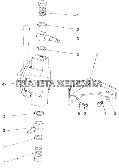 Установка топливоподкачивающего насоса МЗКТ-7402