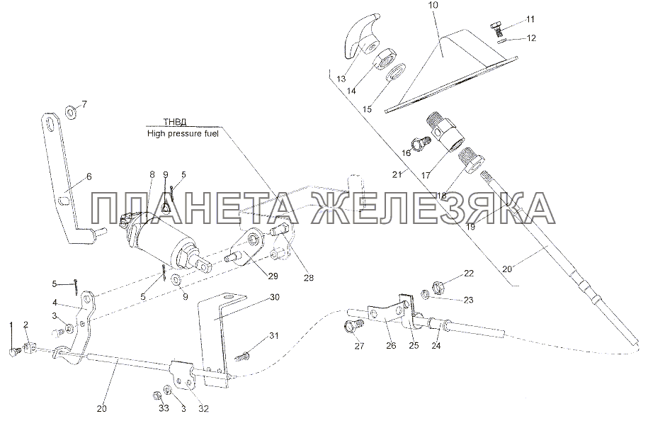 Приводы останова двигателя МЗКТ-6527