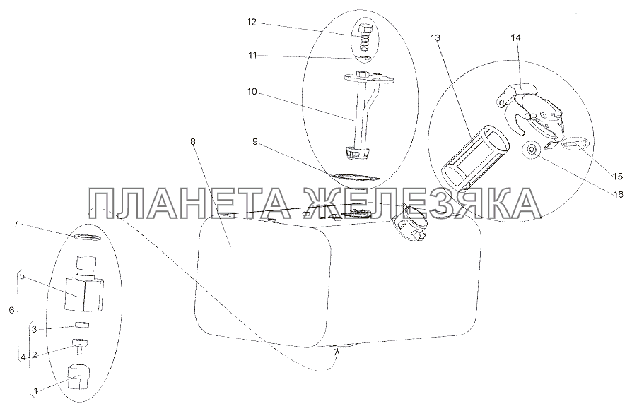 Бак топливный 7401-1101010 МЗКТ-7402