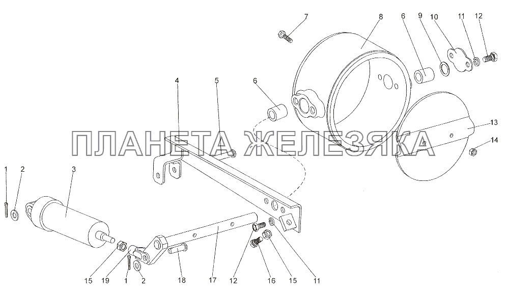 Заслонка 69237-3570010 МЗКТ-7401