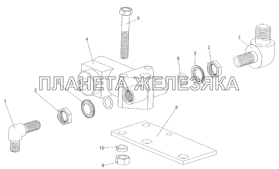 Установка агрегатов моторного тормоза МЗКТ-7402