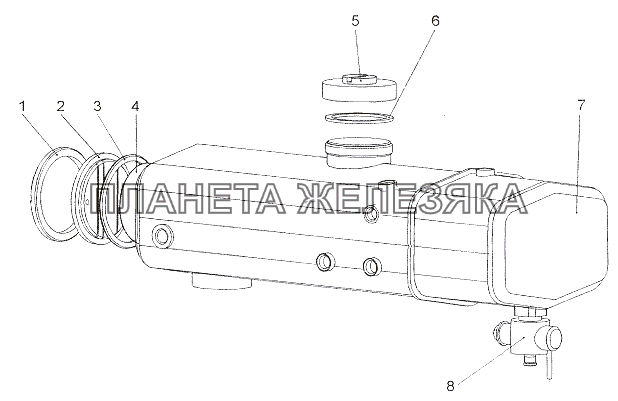 Бачок расширительный 79092-1311010-20 МЗКТ-6527