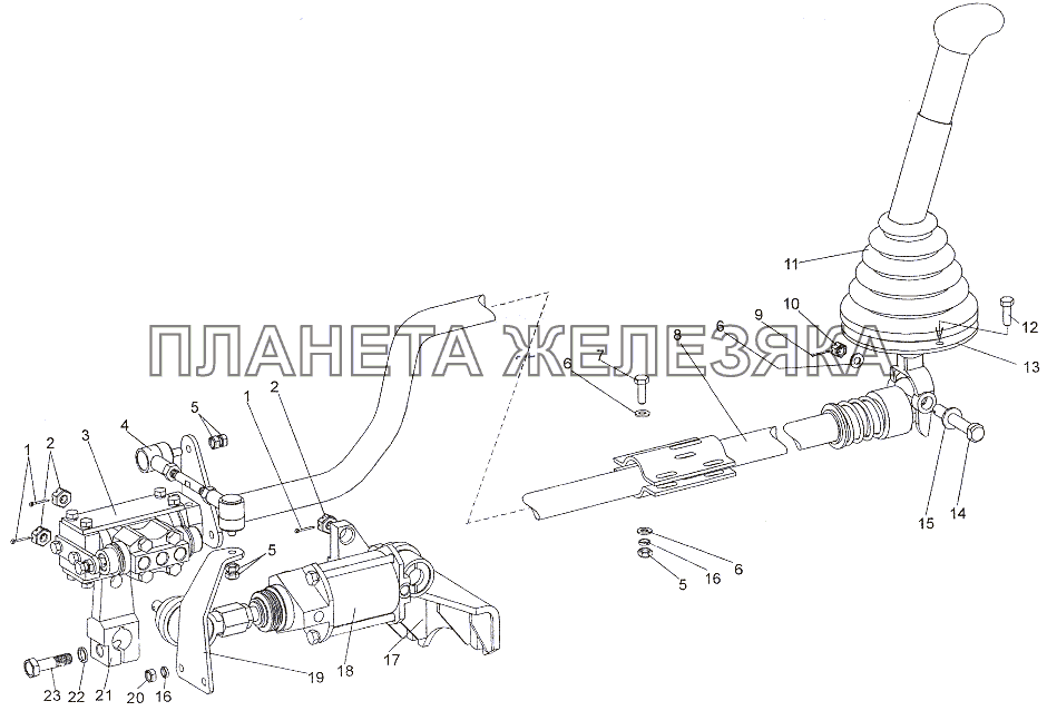 Привод управления механизмом переключения передач МЗКТ-6527