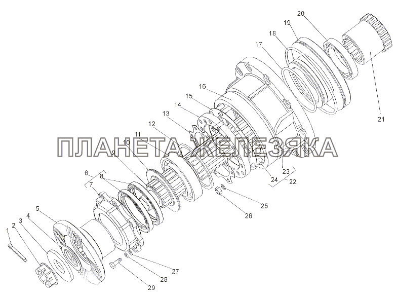 Картер блокировки 6527-1802230 МЗКТ-7402