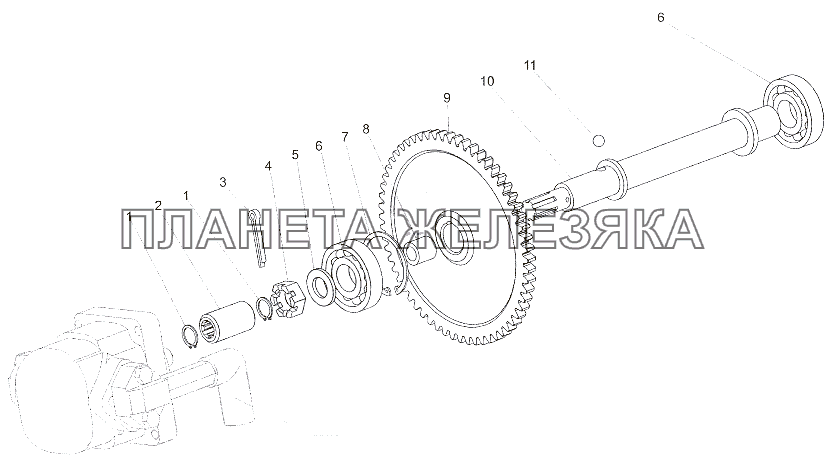 Детали привода насоса МЗКТ-79011