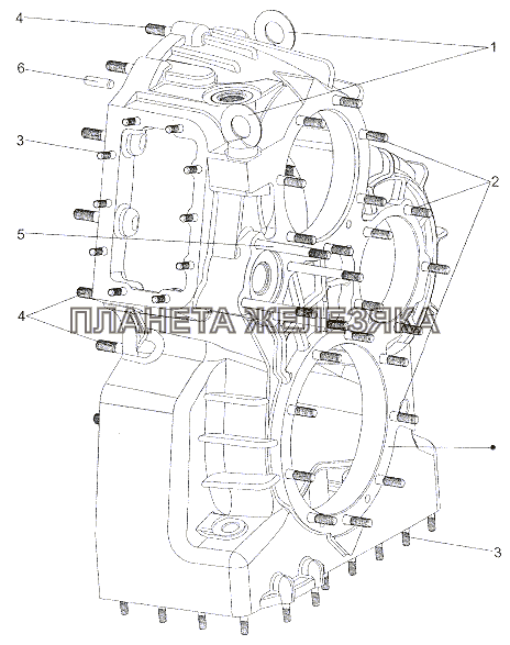 Картер раздаточной коробки 7930-1802010-10 МЗКТ-7402