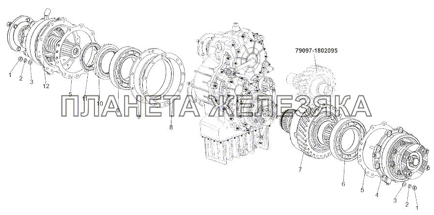 Установка дифференциала МЗКТ-7402