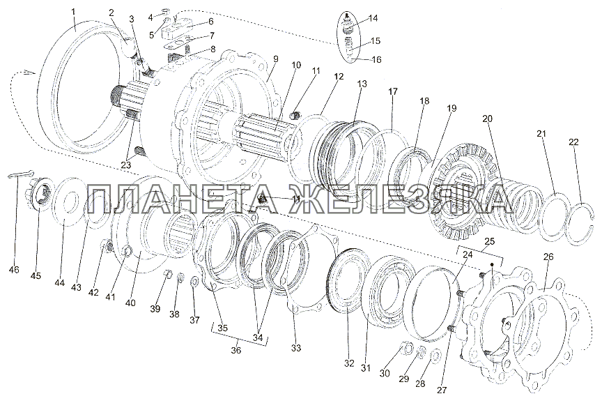 Картер блокировки K8007-1802230 МЗКТ-6527