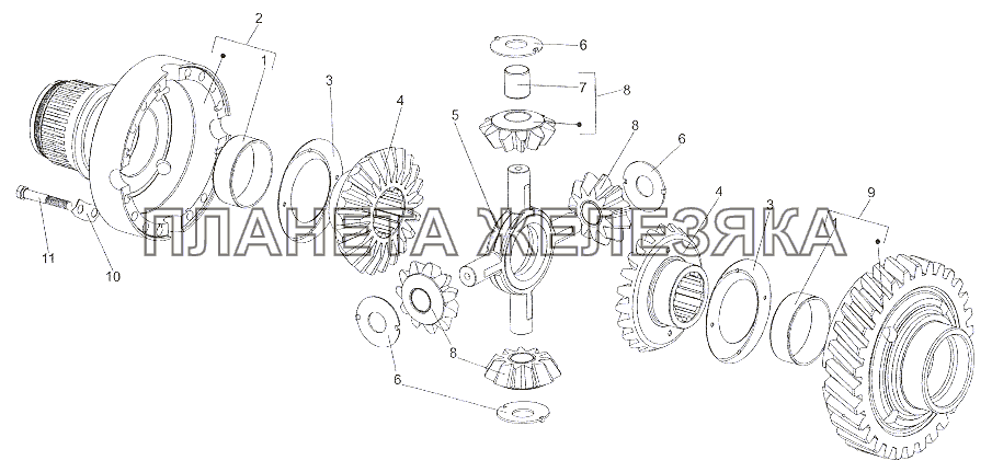 Дифференциал 7930-1830010 МЗКТ-7402