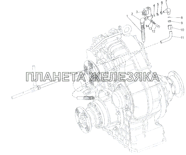 Установка управления раздаточной коробки МЗКТ-6527