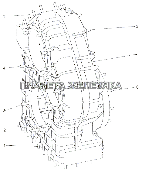 Картер раздаточной коробки 8020-1802010-20 МЗКТ-7401