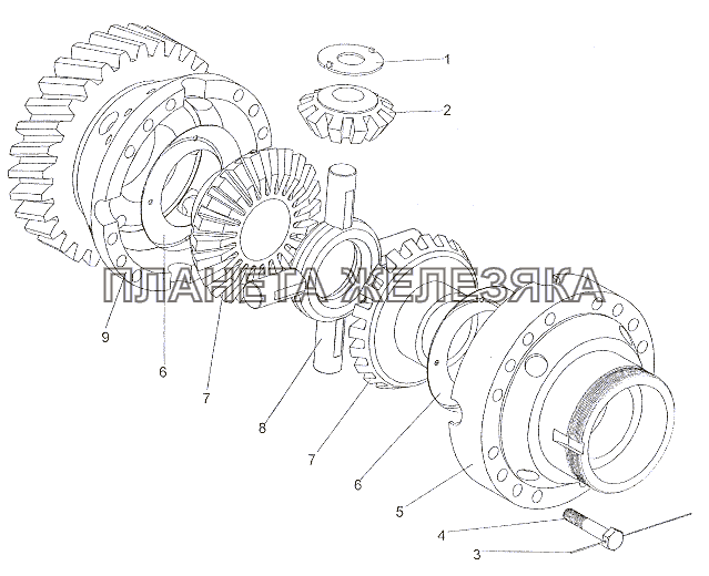 Дифференциал 8020-1830010 МЗКТ-7402