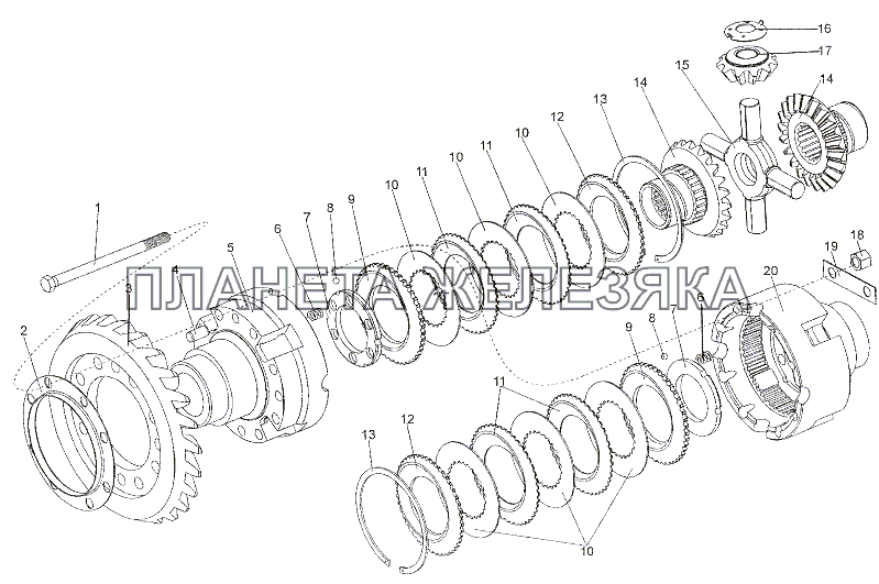 Дифференциалы 652511-2303010, 6527-2303010 МЗКТ-79011