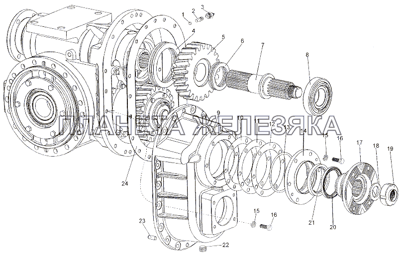 Редукторы 6527-2502010, 7402-2502010 МЗКТ-6527