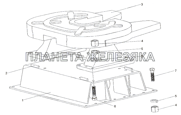 Установка седельного устройства МЗКТ-7401