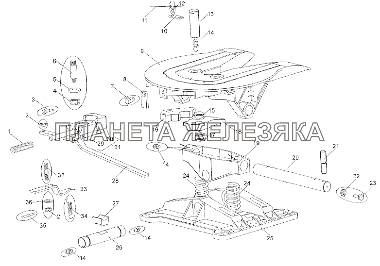 Седельное устройство 537-2702010-А МЗКТ-79011