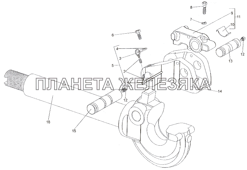 Крюк буксирный 99942-2805012 МЗКТ-7401