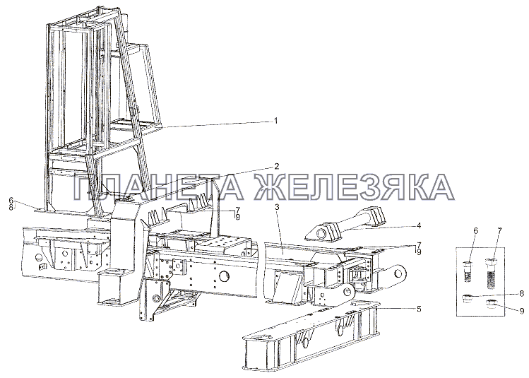 Рама 79011-2800010, 79011-2800010-10 МЗКТ-7402