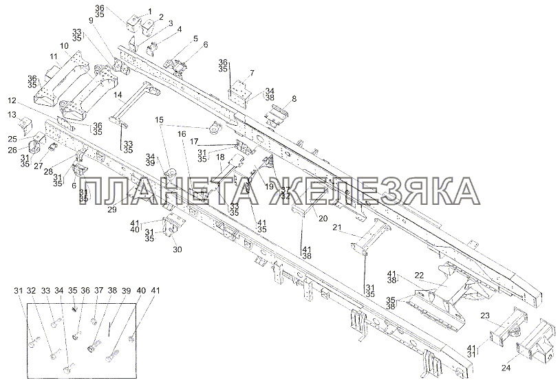 Рама 7401-2800012, 7401-2800012-10 МЗКТ-7401