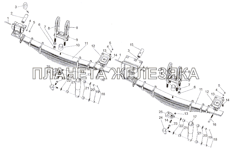 Подвеска передняя МЗКТ-7401