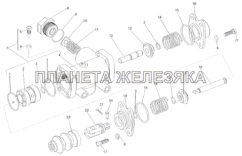 Кран накачки шин 543-4222010-21 МЗКТ-7402