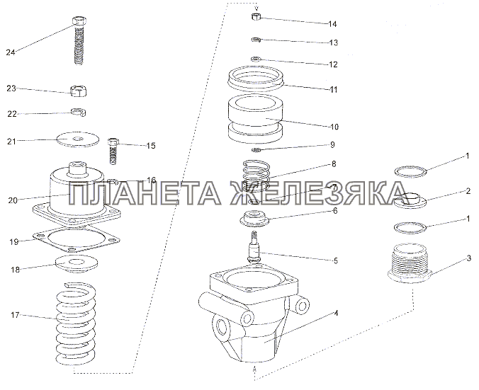 Клапан-ограничитель 7410-3515010 МЗКТ-7402