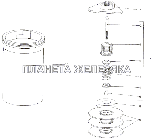 Фильтр с клапаном 7930-1910024-01 МЗКТ-7402