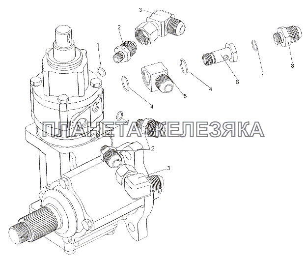 Присоединительная арматура к распределителю МЗКТ-7401