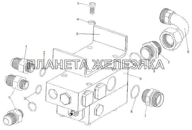 Установка блока клапанов МЗКТ-6527