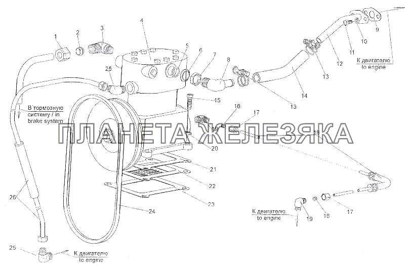 Установка компрессора МЗКТ-7401