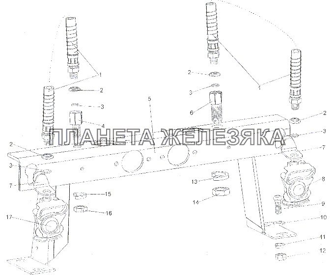 Установка соединительных головок и шлангов МЗКТ-7401