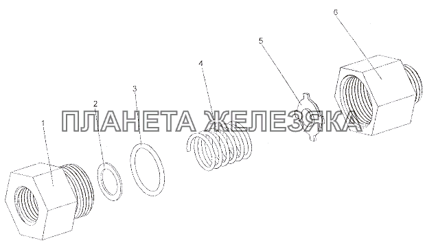 Клапан обратный 543M-3515075 МЗКТ-7401