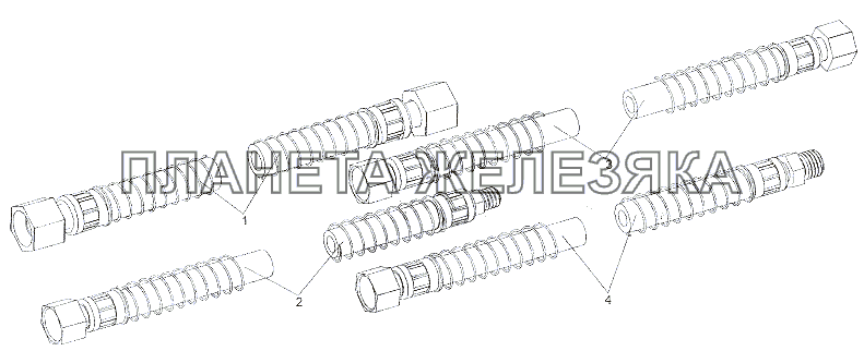 Шланги тормозной системы МЗКТ-7402