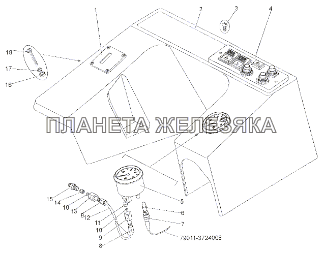 Установка дополнительной панели МЗКТ-79011