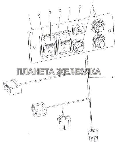 Панель управления платформой Э79011-3800010 МЗКТ-7402