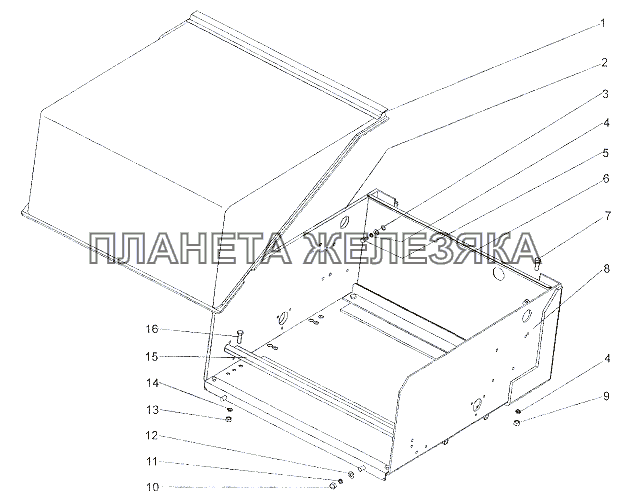 Контейнер аккумуляторный 8007-3748002, 8007-3748002-10 МЗКТ-7401