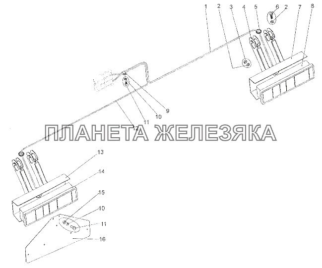 Установка задних фонарей МЗКТ-6527