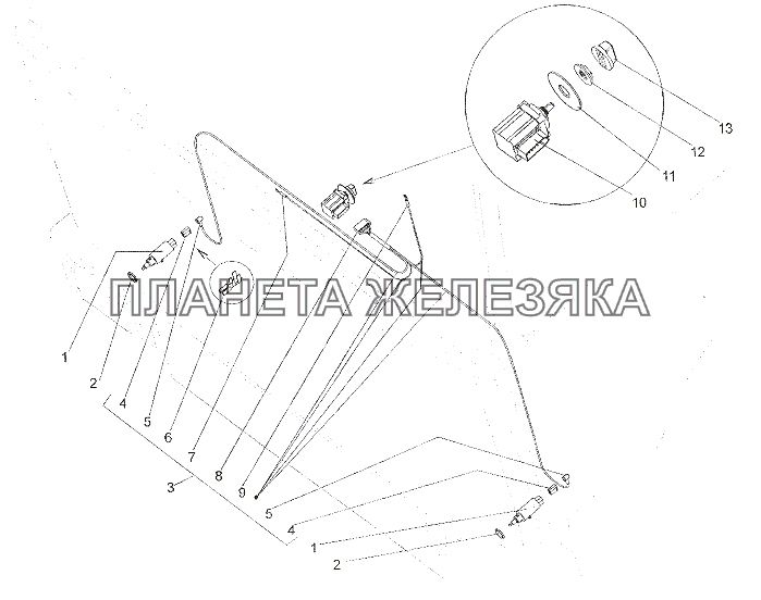 Установка корректора света фар МЗКТ-7401