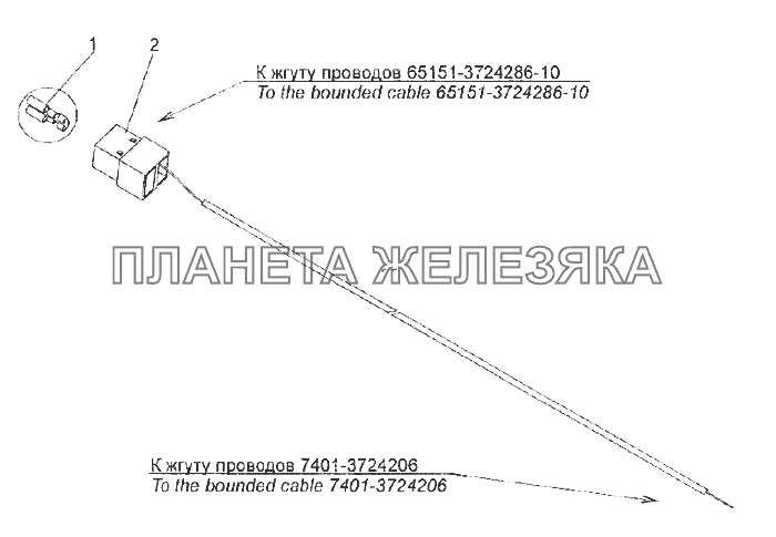 Жгут проводов Э7401-3724206 МЗКТ-7402