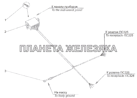 Жгут проводов 7401-3724584, 7402-3724584 МЗКТ-7402