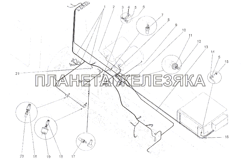 Установка электрооборудования двигателя МЗКТ-6527