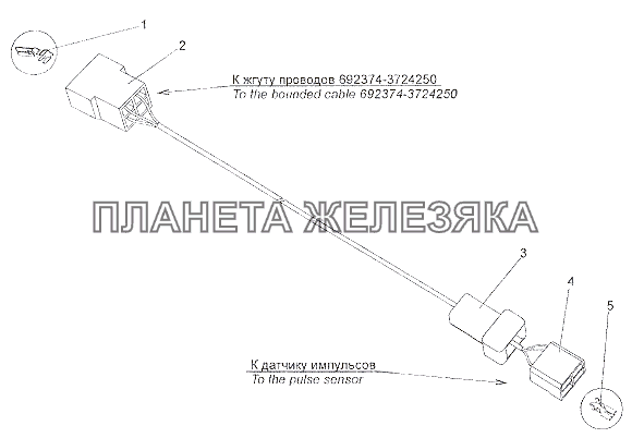 Жгут проводов 692382-3724182 МЗКТ-7401