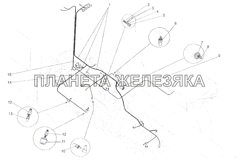 Установка электрооборудования двигателя МЗКТ-7402