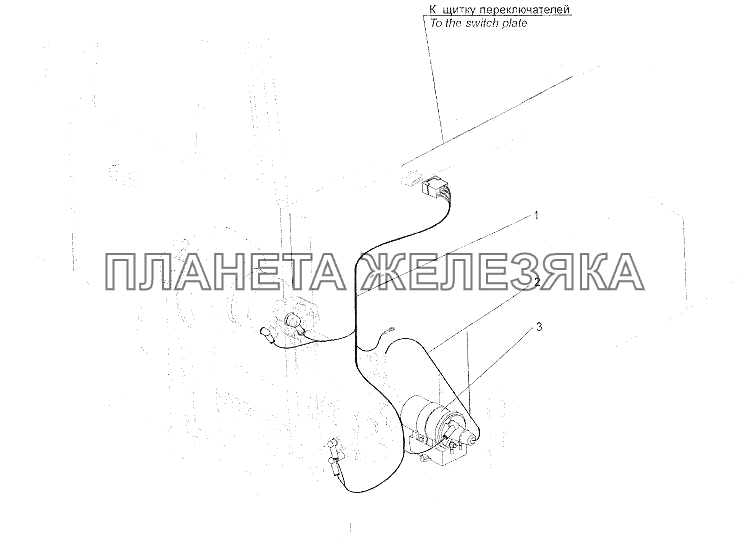 Установка электрооборудования подогревателя МЗКТ-7401